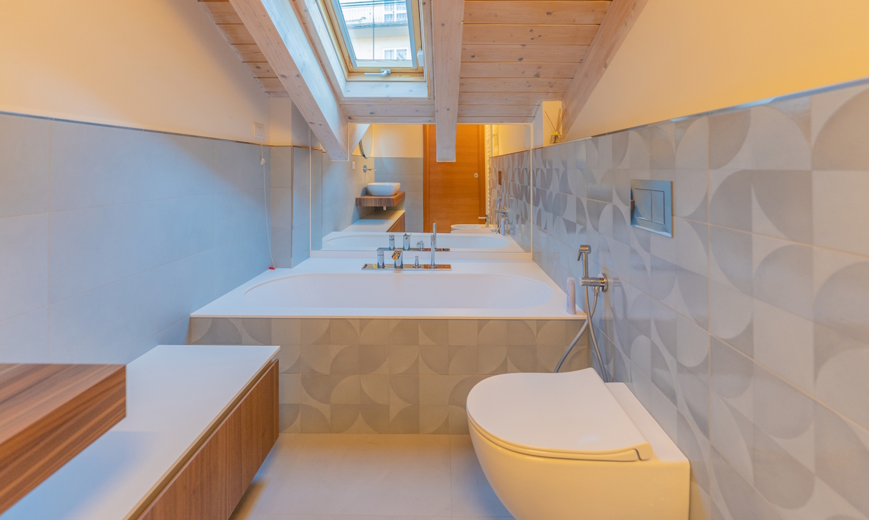 Ristrutturazione di bagno in soffitta